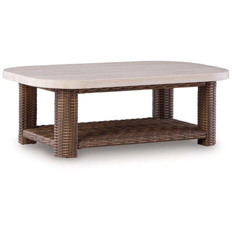 Dolan Creek – Rectangular Cocktail Table – Beige / Brown