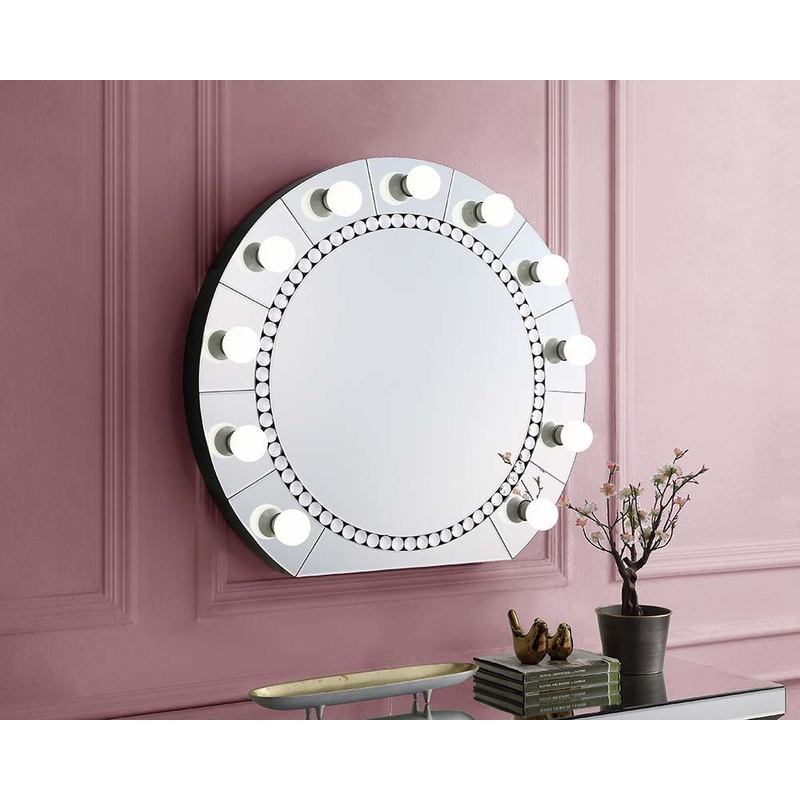 Farai – 29 Accent Mirror – Mirrored & Faux Crystal Diamonds
