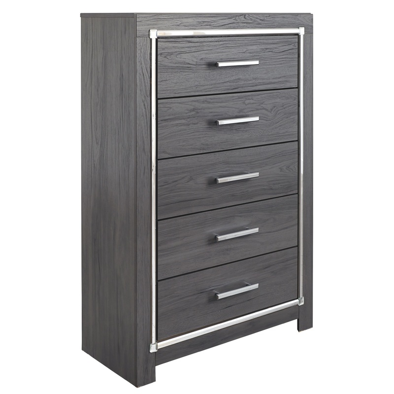 Lodanna – Five Drawer Chest – Gray