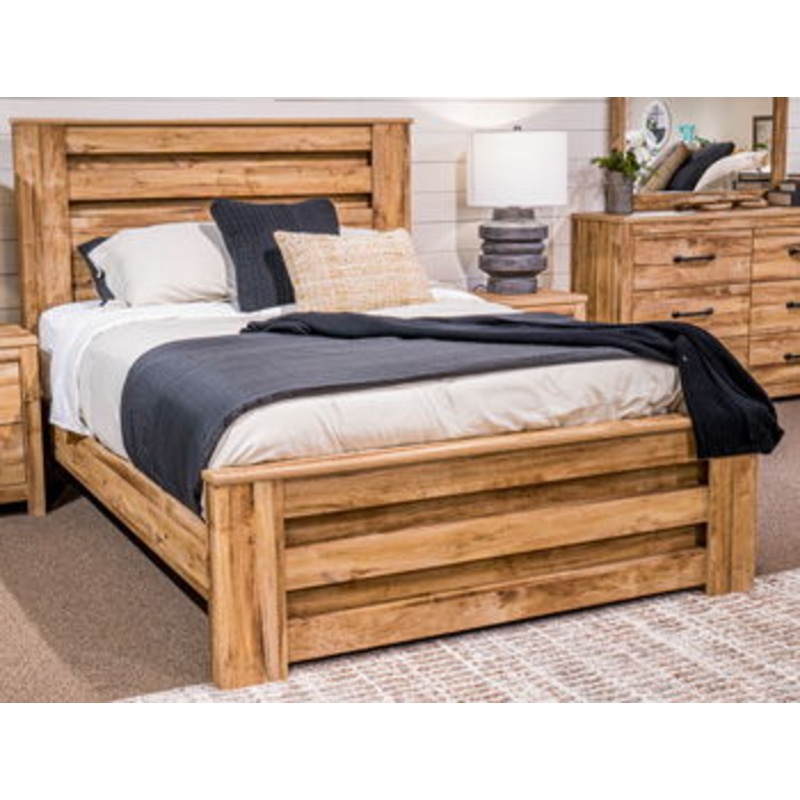 Maystonna – Panel Headboard|Light Brown|King|Queen