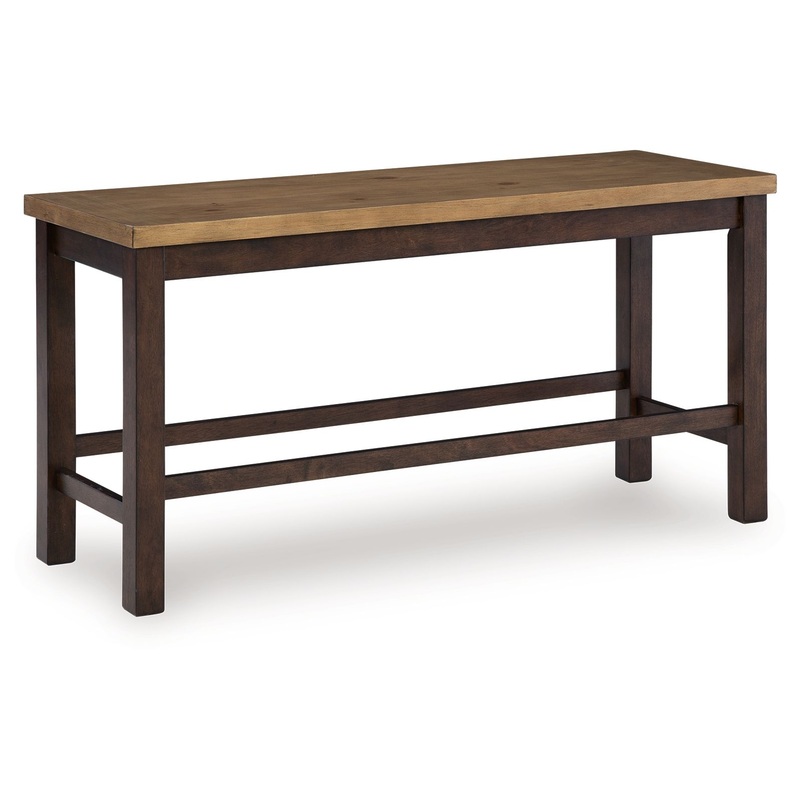 Rylandeen – Double Counter Height Bench – Light Brown / Dark Brown