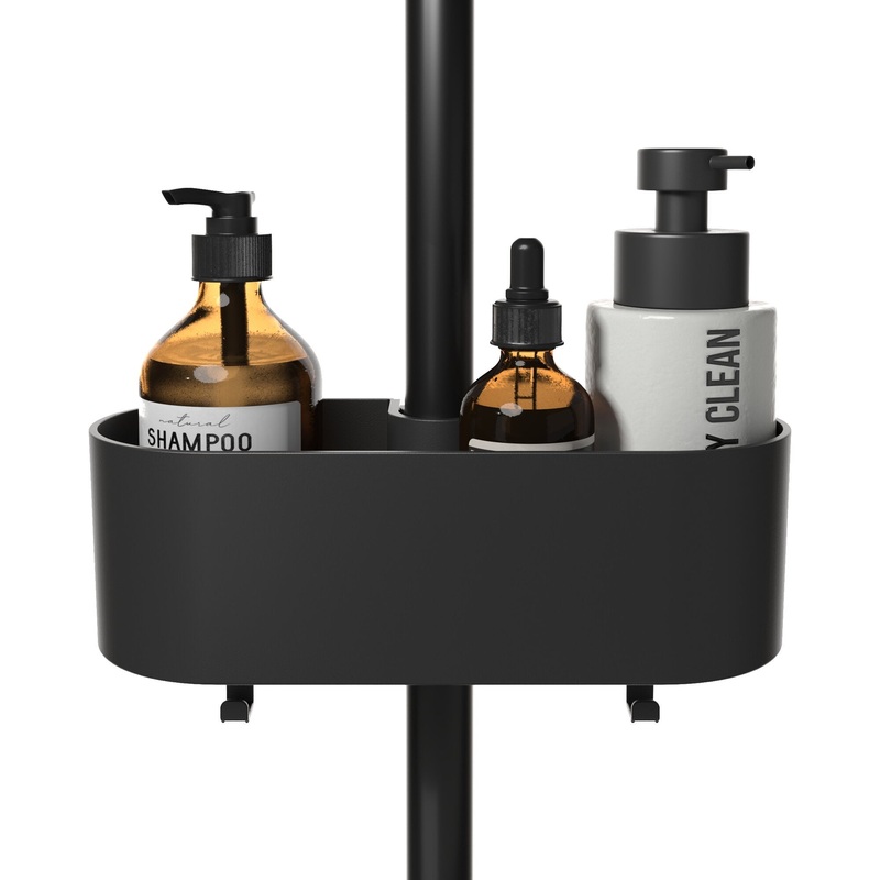 SHOWER ROD BASKET EASY MATTE BLACK