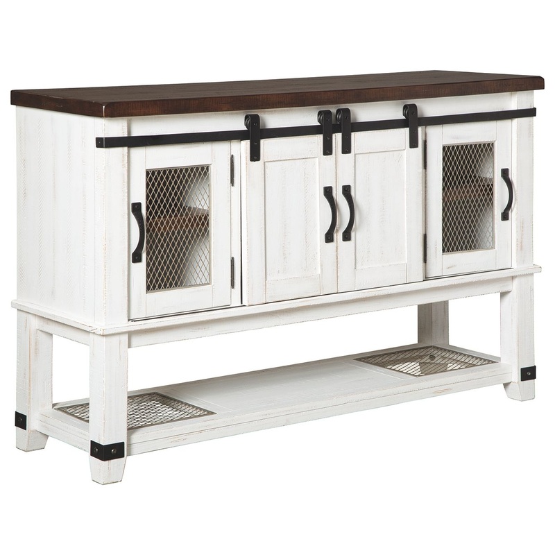 Valebeck – Dining Room Server – White / Brown