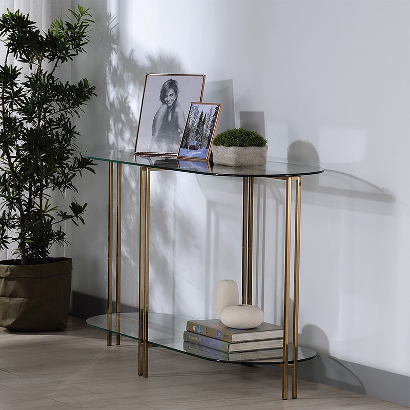 Veises – Sofa Table – Champagne