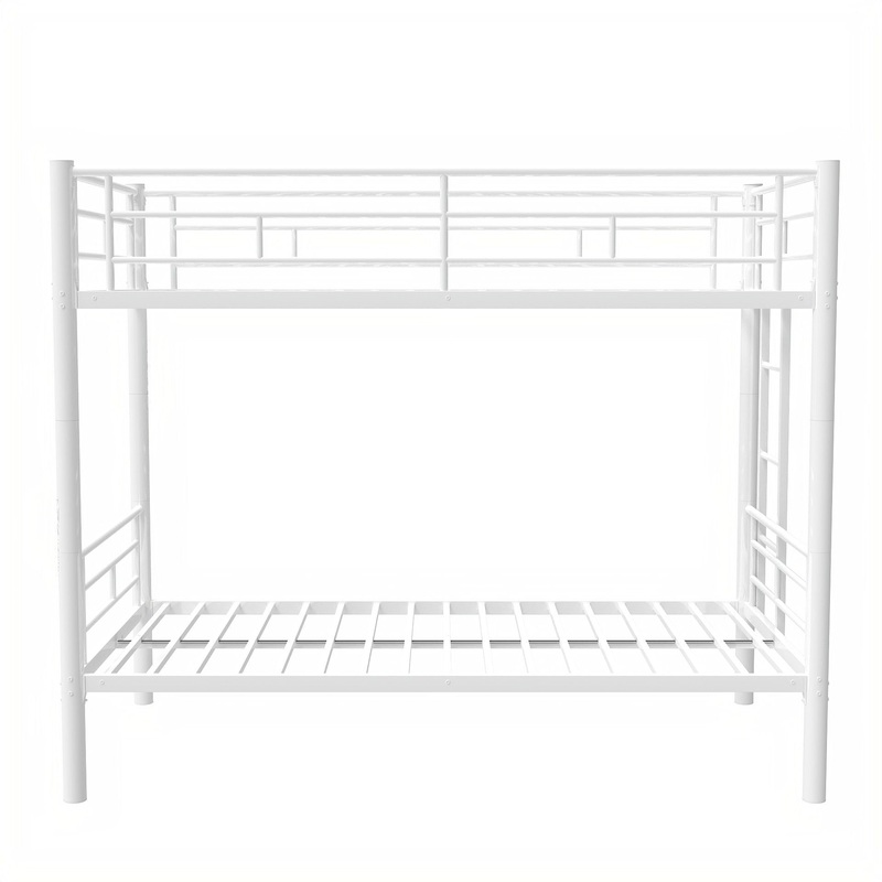 Bunk Bed For Kids, Convertible Frame With Ladders & Guardrail