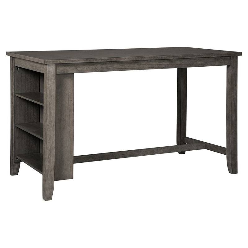 Caitbrook – Rectangular Dining Room Counter Table – Gray