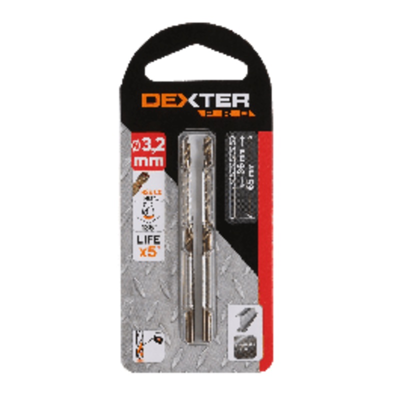 DEXTER PRO METAL DRILL BIT 3.2X65MM AT