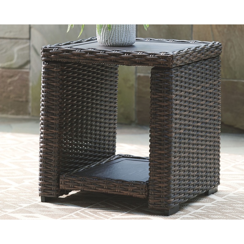Grasson Lane – Square End Table – Brown