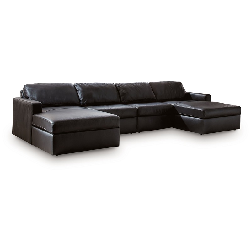 ModMax II – Sectional|Black|8 Pc. Left Arm Facing Corner Chaise Sectional With Storage Consoles|8 Pc. Left Arm Facing Corner Chaise Sectional With Audio Consoles|8 Pc. Right Arm Facing Corner Chaise Sectional With Audio Consoles|4 Pc. Double Chaise Sectio