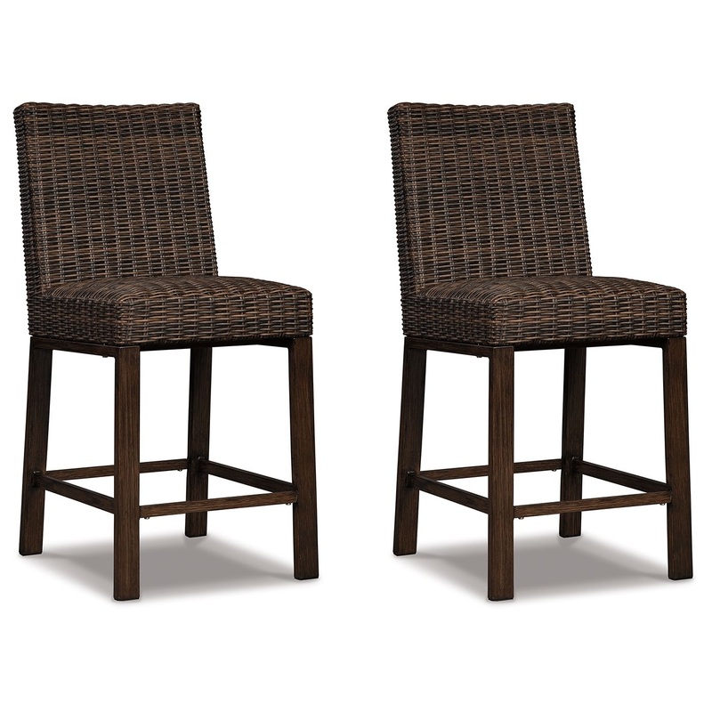 Paradise Trail – Barstool (Set of 2) – Medium Brown