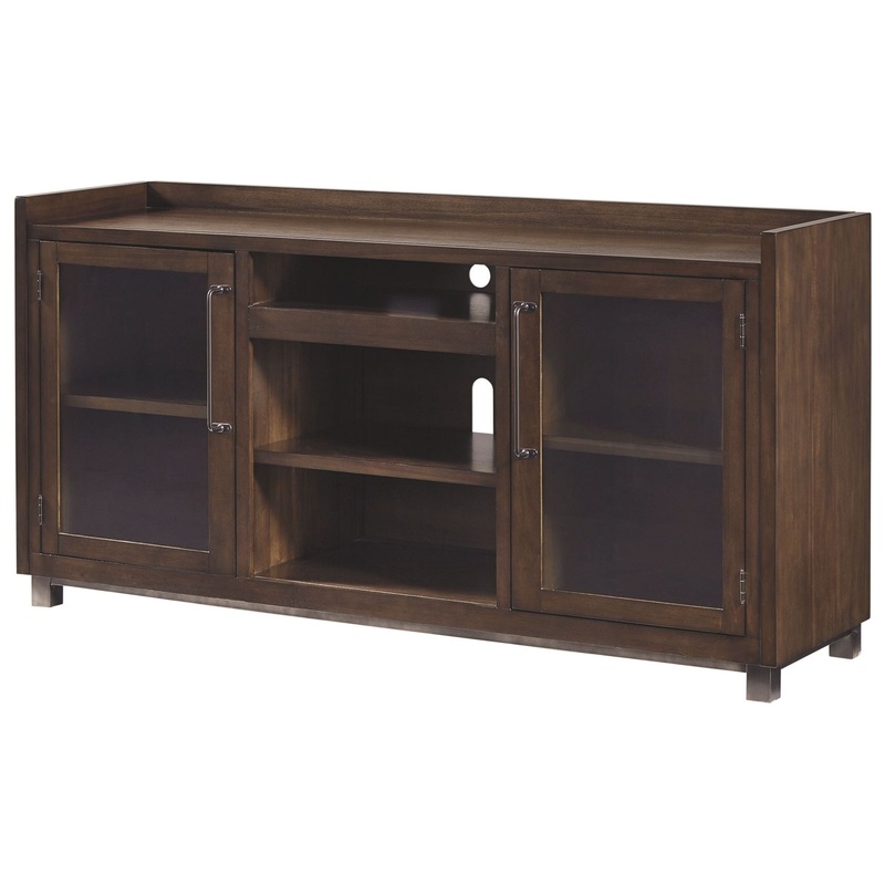 Starmore – XL TV Stand w/Fireplace Option – Brown