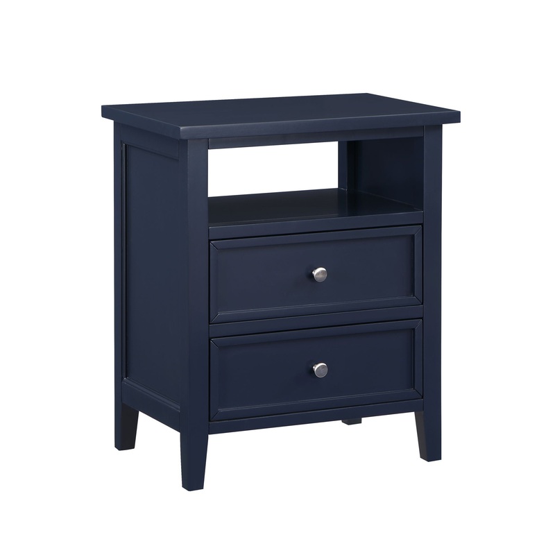 Weston – 2 Drawer Nightstand|White|Dark Green|Blue