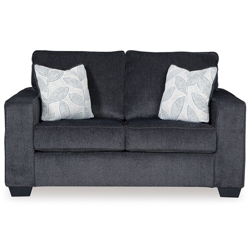 Altari – Stationary Loveseat|Gray|Dark Gray