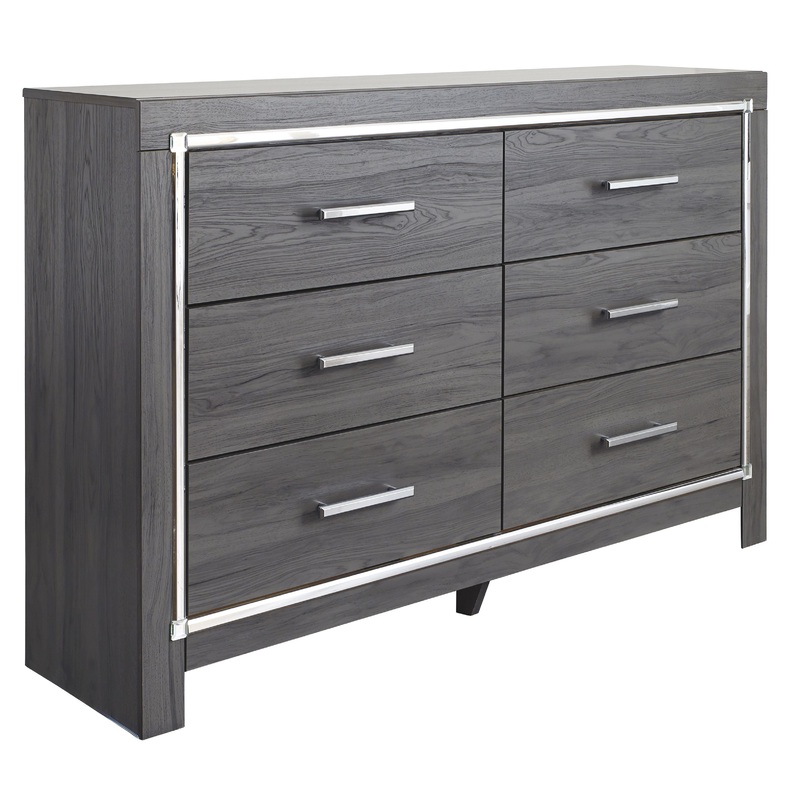 Lodanna – Dresser, Mirror|Gray|Dressers|Dresser & Mirror