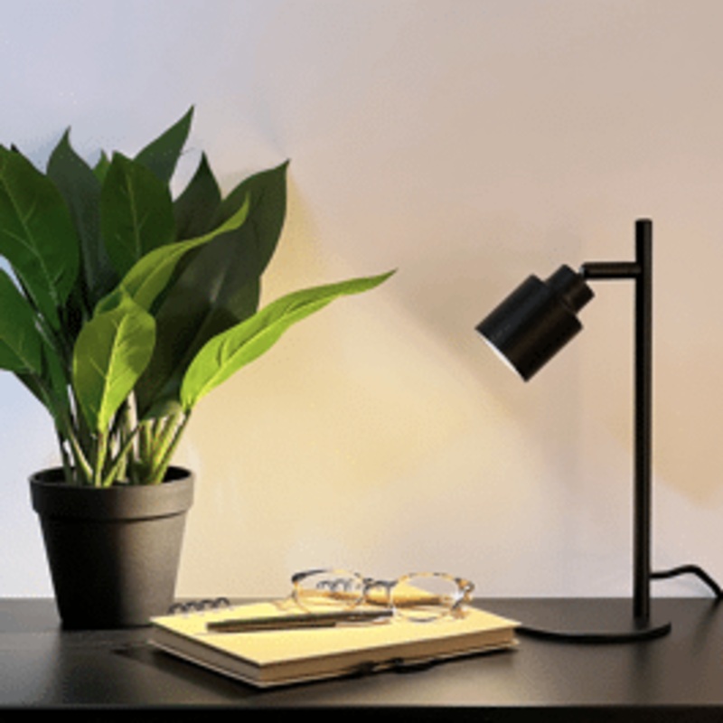 TEKLA STUDY LAMP METAL BLACK H29