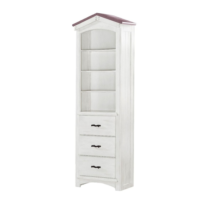 Tree House – Bookcase Cabinet – Pink & White