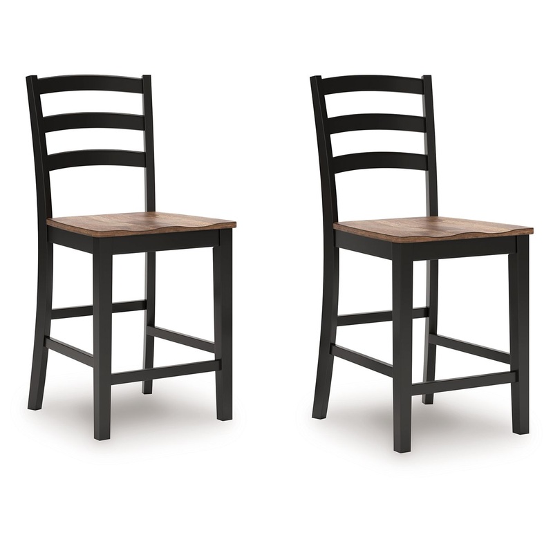 Wildenauer – Barstool (Set of 2) – Brown / Black