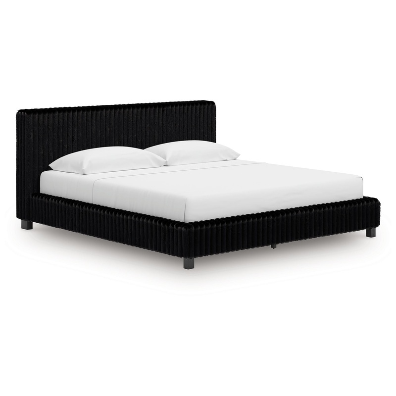 Zuraleus – Upholstered Bed|Black|King|Queen