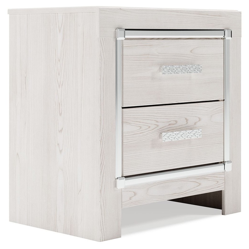 Altyra – Two Drawer Night Stand – White