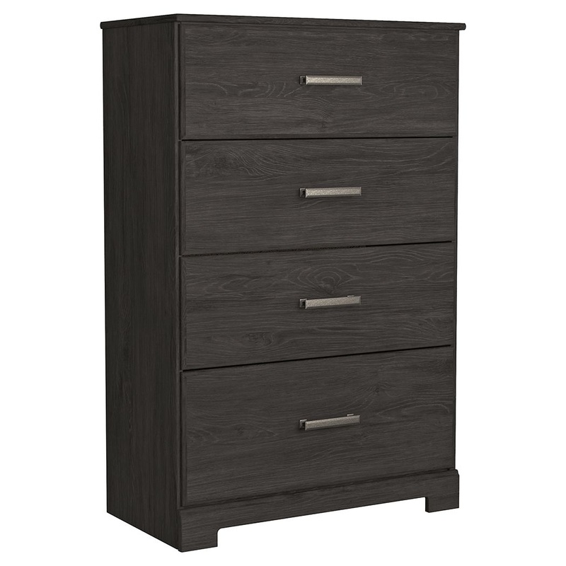 Belachime – Four Drawer Chest – Charcoal