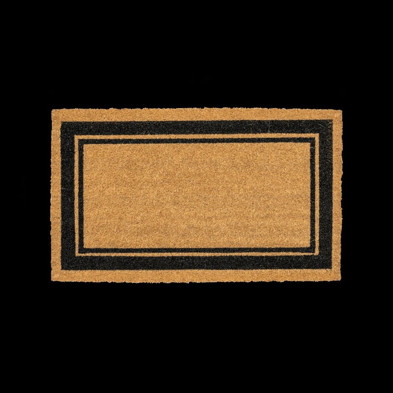 DAMIEN COCONUT DOORMAT WITH BLACK BORDER 40X70 CM