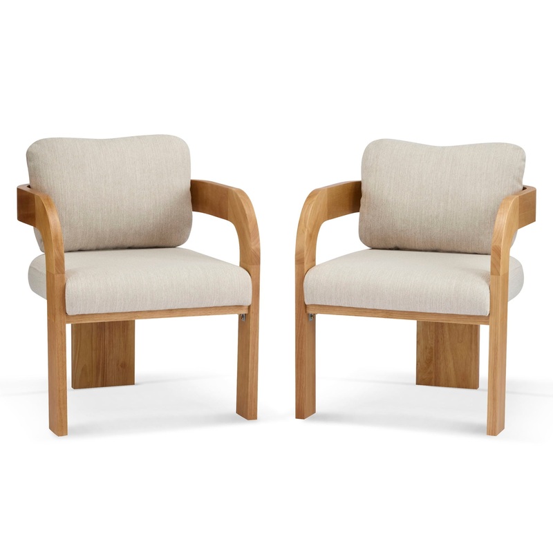 Dining Chairs With Pillow Back (Set of 2)