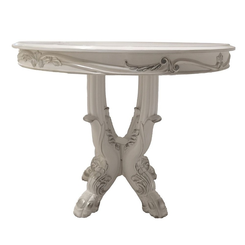 Dresden – 48 Counter Height Table – Bone White