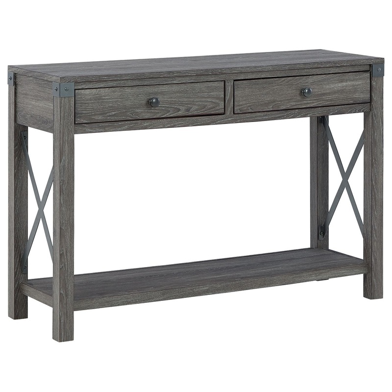 Freedan – Console Sofa Table – Grayish Brown