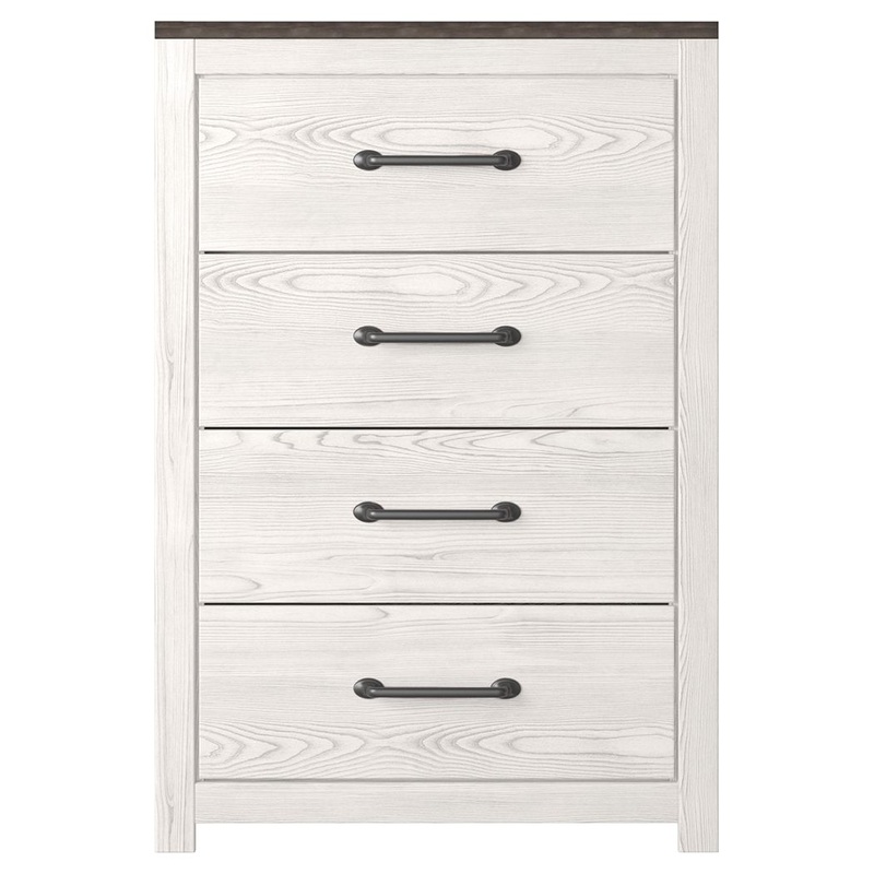 Gerridan – Four Drawer Chest – White / Gray