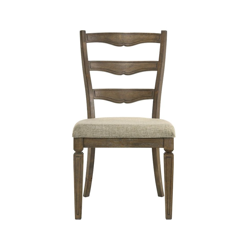 Parfield – Side Chair (Set of 2) – Fabric & Weathered Oak