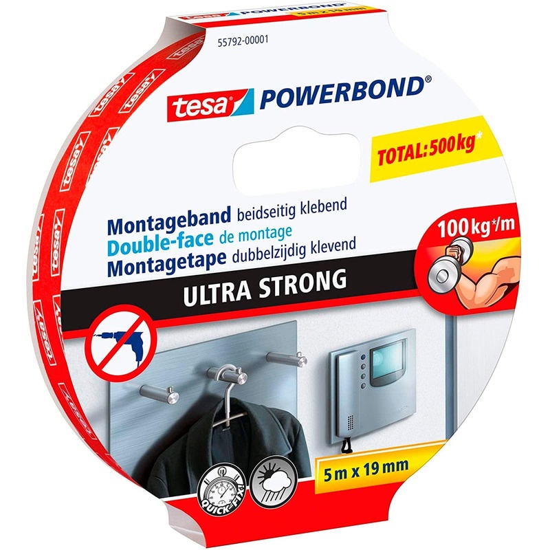 ULTRA STRONG POWERBOND BIADESIVE TAPE TESA 19MMx5MT