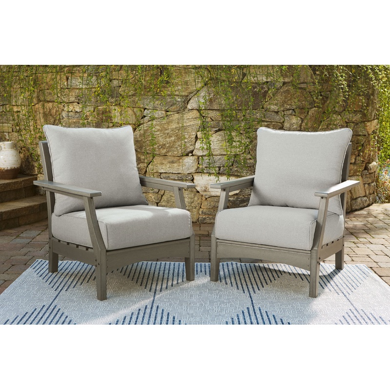 Visola – Lounge Chair w/Cushion (Set of 2) – Gray
