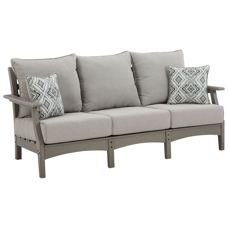 Visola – Sofa with Cushion – Gray