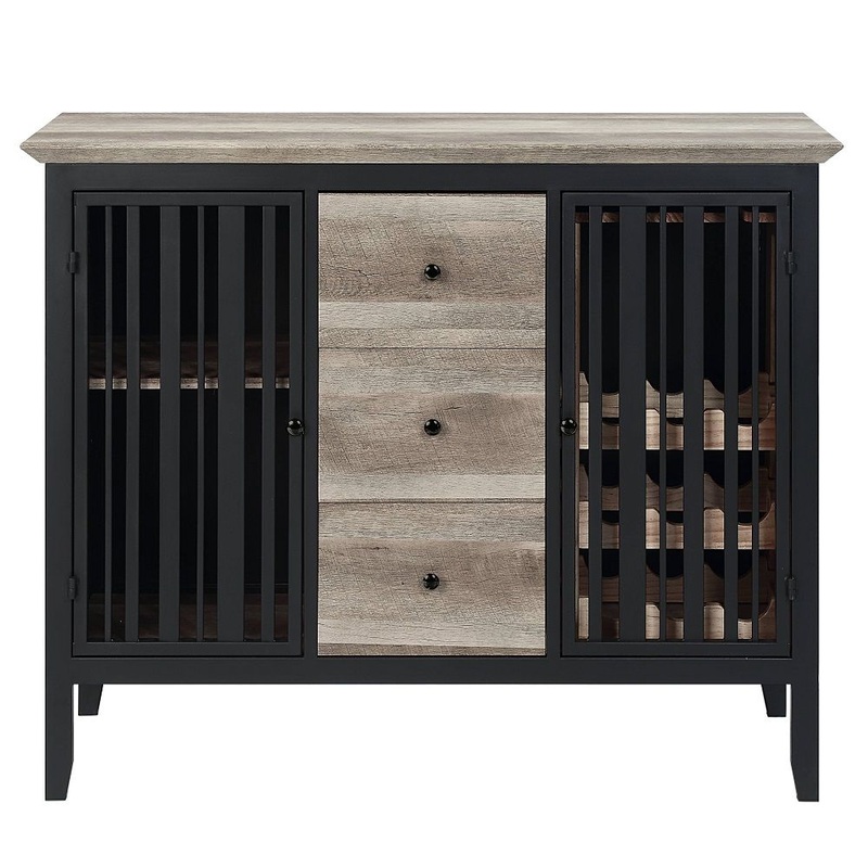 Zudora – Server – Antique Oak & Sandy Black