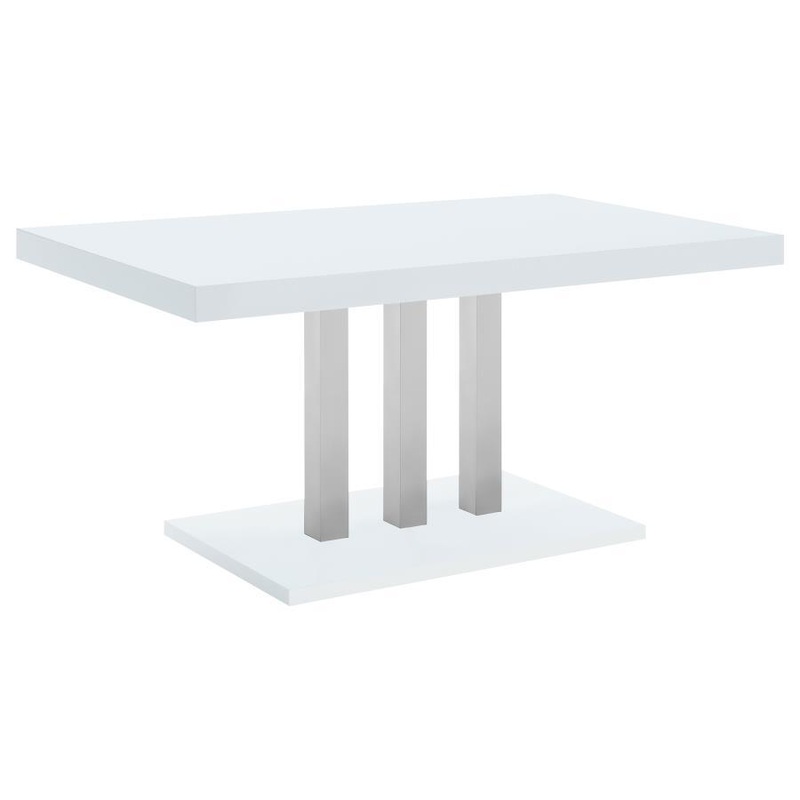 Brooklyn – Rectangular Dining Table – White High Gloss