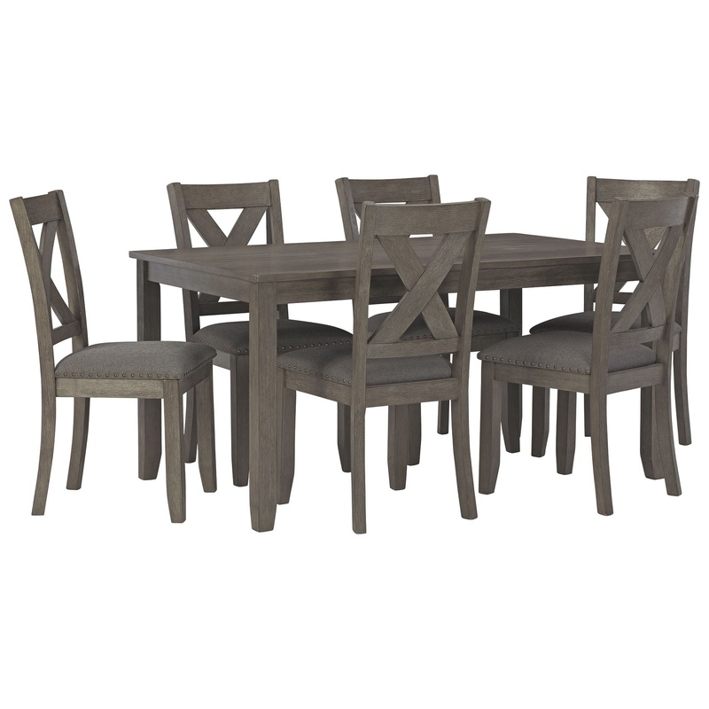 Caitbrook – RECT DRM Table Set (Set of 7) – Gray