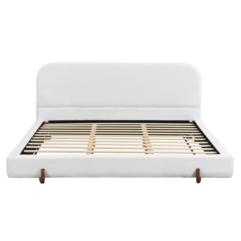 Elegant Upholstered Bed Frame|Pink|White|King|California King