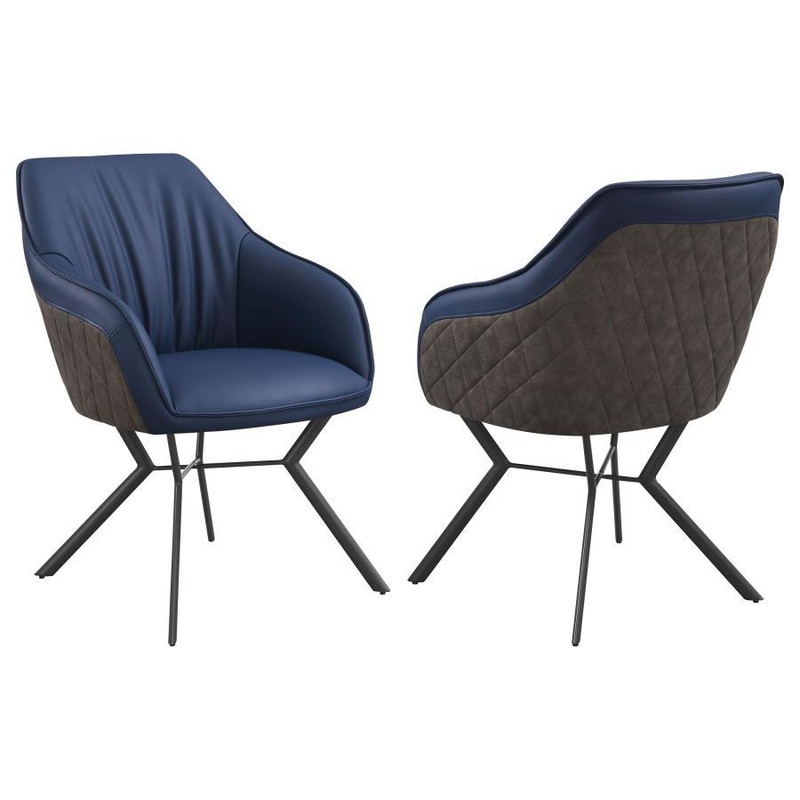 Mayer – Upholstered Dining Arm Chair (Set of 2) – Blue