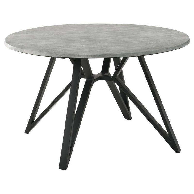 Neil – Round Smart Top Dining Table – Gunmetal