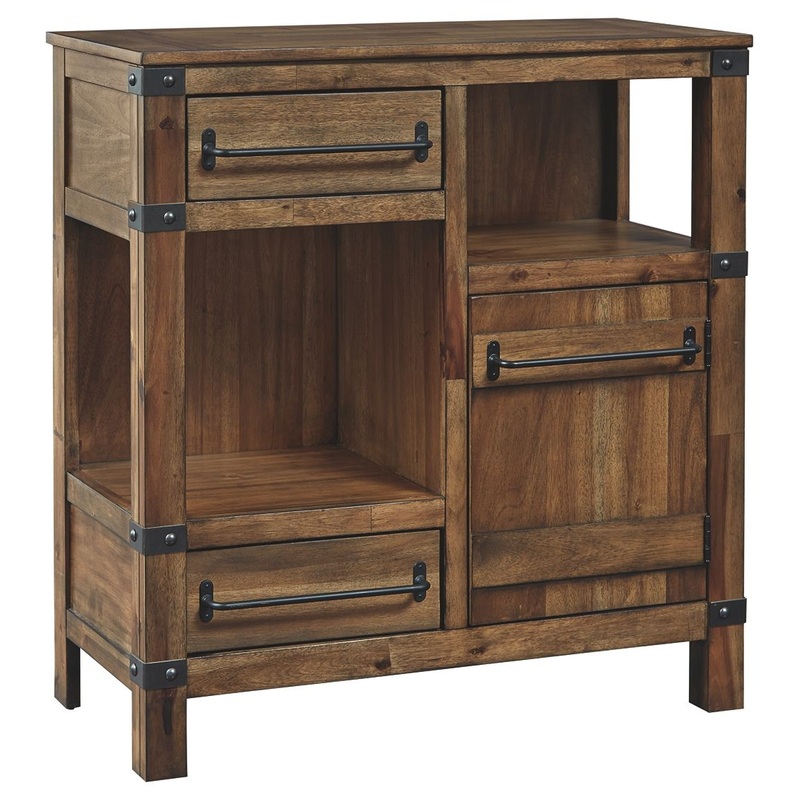 Roybeck – Accent Cabinet – Light Brown / Bronze
