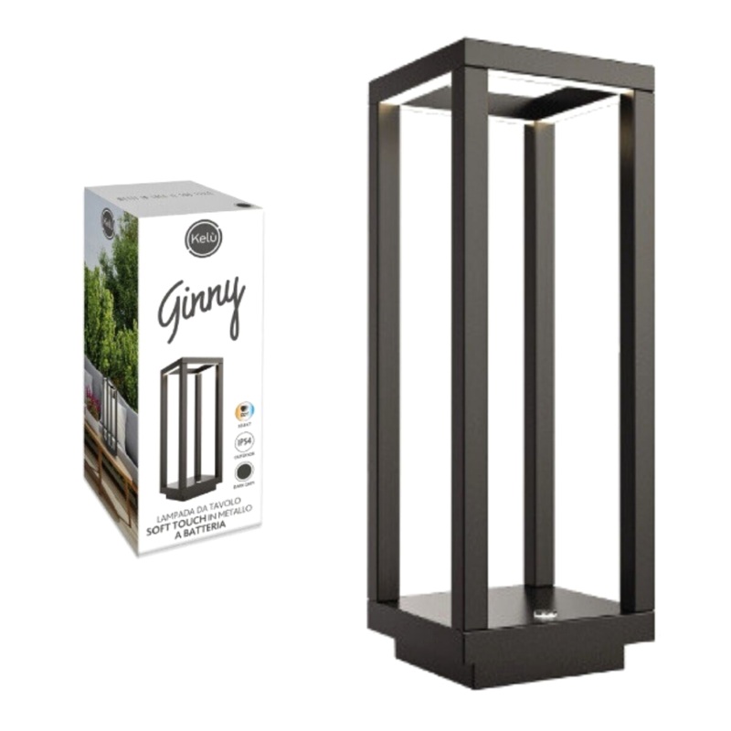 TABLE LAMP GINNY ALUMINUM GRAY