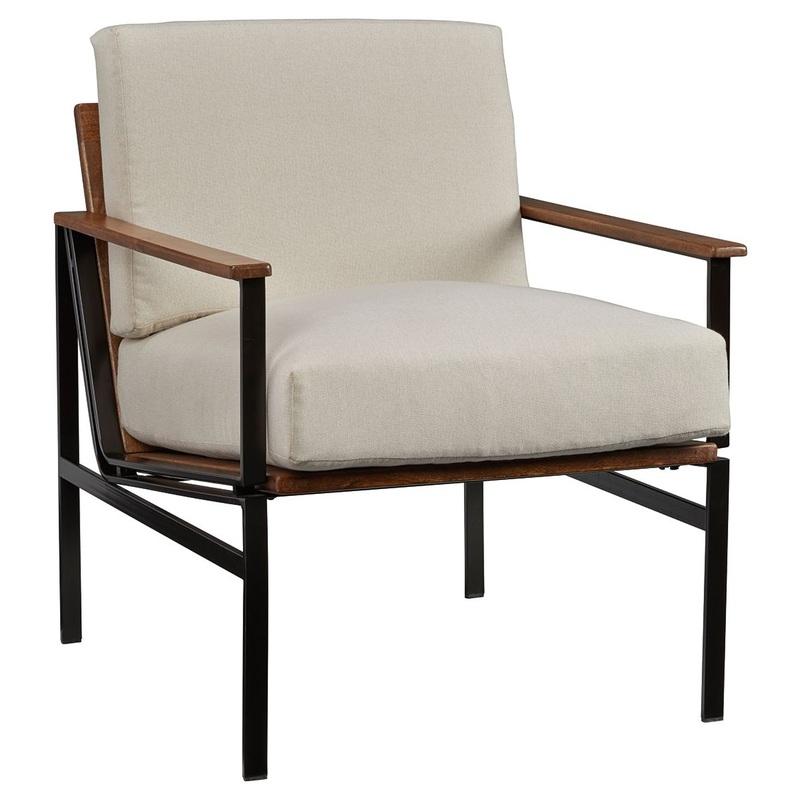 Tilden – Accent Chair – Ivory / Brown