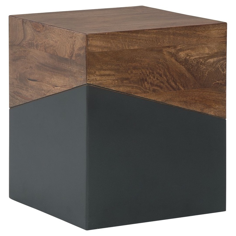 Trailbend – Accent Table – Brown / Gunmetal
