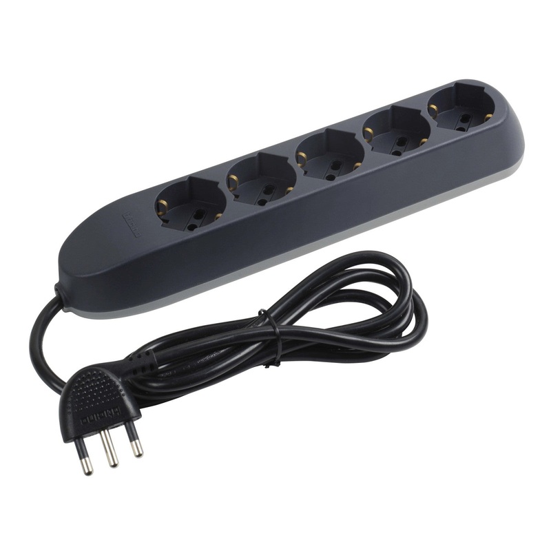 UNIVERSAL MULTISOCKET 5 PLACES BLACK