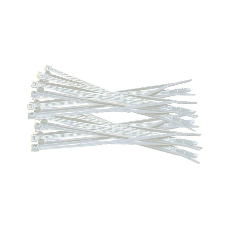 WHITE CABLE TIES 5.5X350MM 100 PIECES