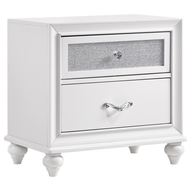 Barzini – 2-drawer Nightstand|White