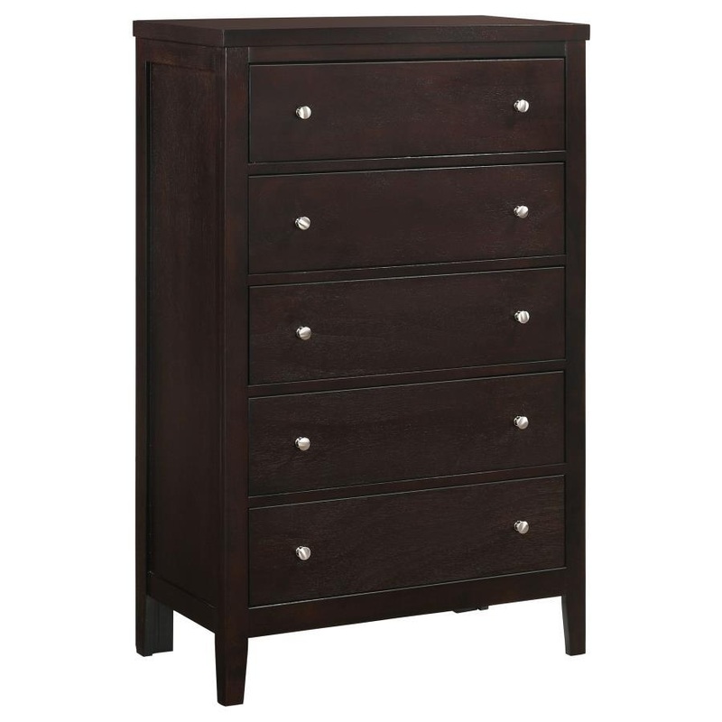 Carlton – 5-Drawer Bedroom Chest – Cappuccino
