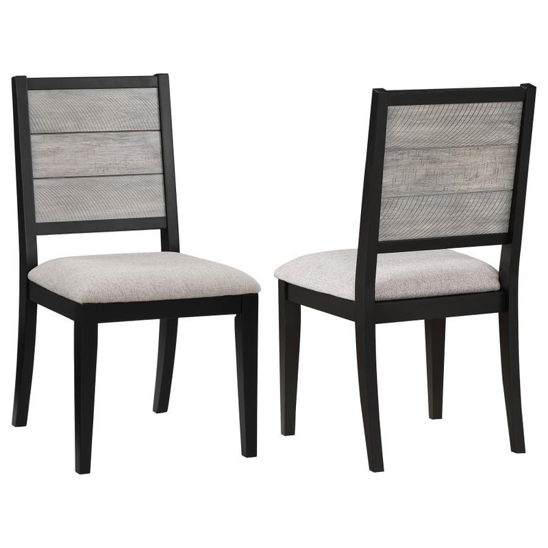 Elodie – Wood Dining Side Chair (Set of 2) – Gray And Black