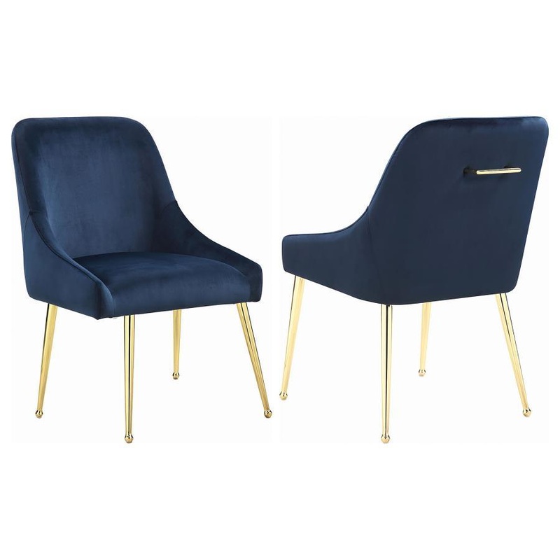 Mayette – Upholstered Side Dining Chair (Set of 2) – Blue
