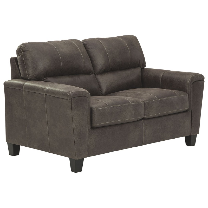 Navi – Stationary Loveseat|Dark Gray